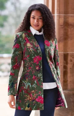 Ladies Botanical Velvet Cheltenham Jacket