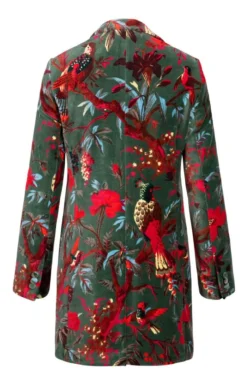 Ladies Botanical Velvet Cheltenham Jacket -House Of Bruar TR40695BOTANICALGREEN 2