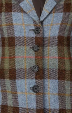 Ladies Harris Tweed Tara Jacket 9 Ladies Harris Tweed Tara Jacket -House Of Bruar TR60003BLUECHECK 2