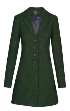 Ladies Harris Tweed Tara Jacket 10 Ladies Harris Tweed Tara Jacket -House Of Bruar TR60003GREEN 1