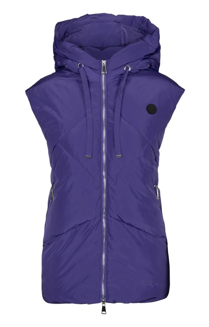 Ladies Quilt Hooded Gilet 1 Ladies Quilt Hooded Gilet