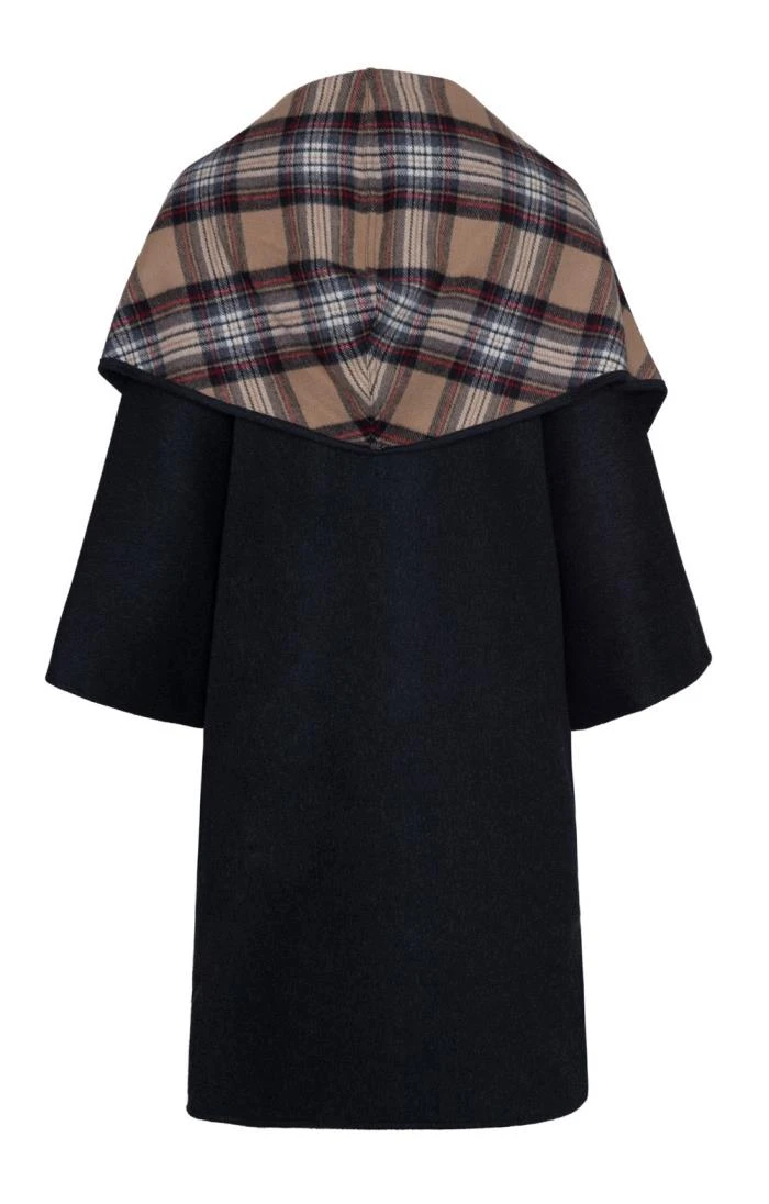 Ladies Double Faced Hooded Cape 2 Ladies Double Faced Hooded Cape - Image 2