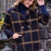 Ladies Double Breasted Tweed Pocket Coat