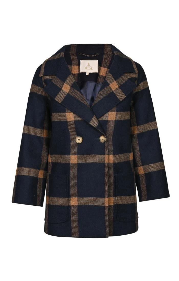 Ladies Double Breasted Tweed Pocket Coat 2 Ladies Double Breasted Tweed Pocket Coat - Image 2