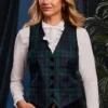 Ladies Tartan Dress Waistcoat