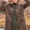 Ladies Donegal Herringbone Duffle Coat
