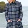 Ladies Harris Tweed Funnel Coat