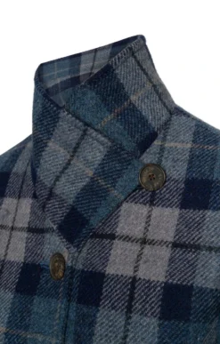 Ladies Harris Tweed Funnel Coat 15 Ladies Harris Tweed Funnel Coat -House Of Bruar TS12393BLUELOVATCHK 3