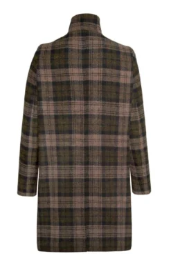 Ladies Harris Tweed Funnel Coat 19 Ladies Harris Tweed Funnel Coat -House Of Bruar TS12393CAMELBLACKCHK 1