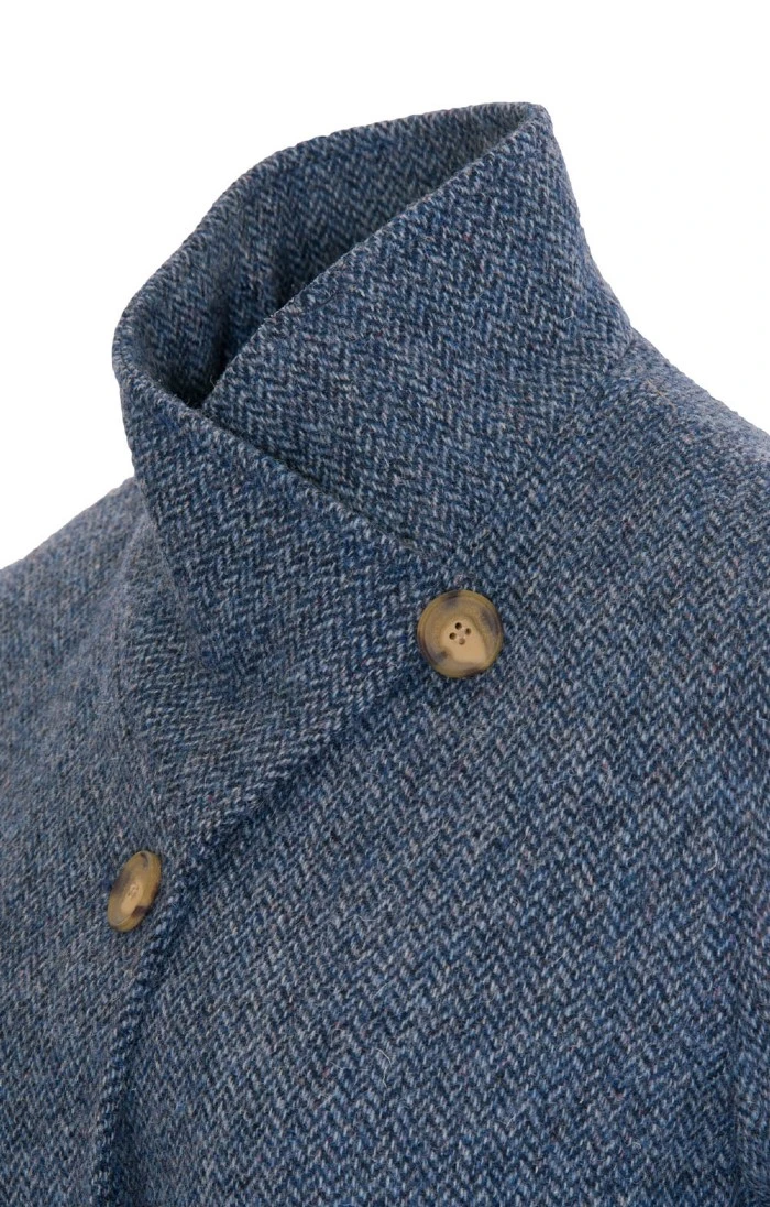 Ladies Harris Tweed Funnel Coat 12 Ladies Harris Tweed Funnel Coat - Image 12