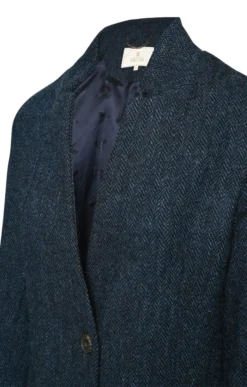 Ladies Harris Tweed Notch Coat -House Of Bruar TS22161DUSKBLUEHB 3