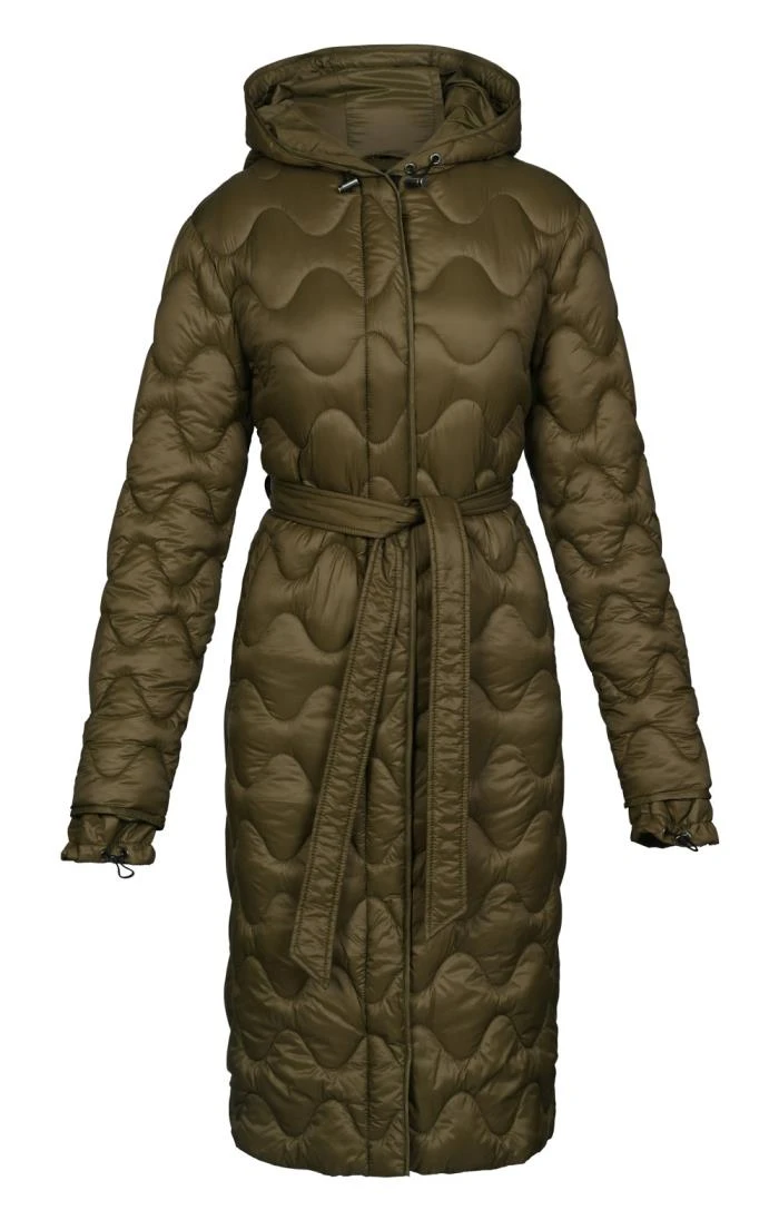 Ladies Circular Quilted Long Jacket 1 Ladies Circular Quilted Long Jacket