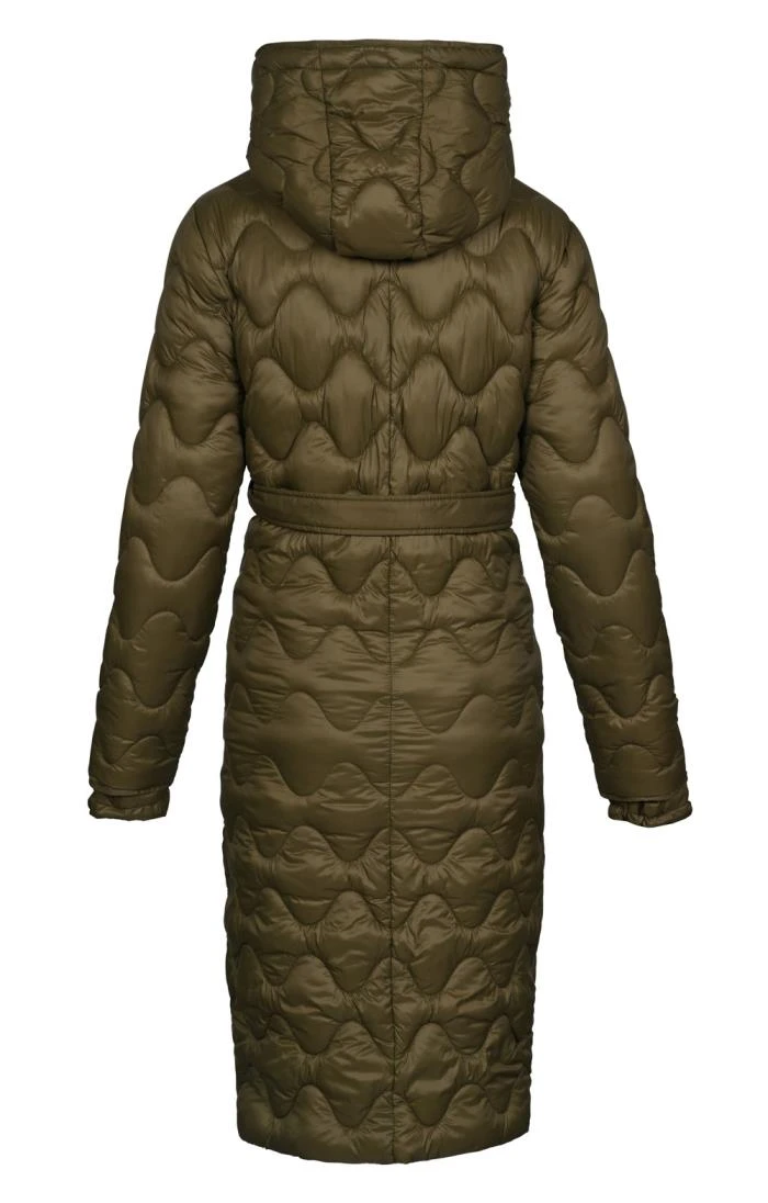 Ladies Circular Quilted Long Jacket 2 Ladies Circular Quilted Long Jacket - Image 2