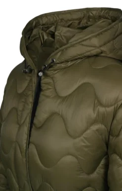 Ladies Circular Quilted Long Jacket 6 Ladies Circular Quilted Long Jacket -House Of Bruar TS22315KHAKI 2