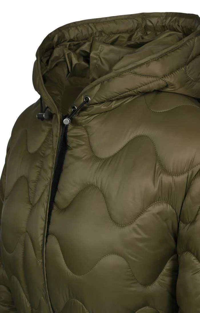 Ladies Circular Quilted Long Jacket 3 Ladies Circular Quilted Long Jacket - Image 3