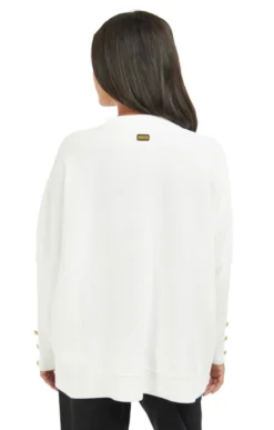 Ladies Barbour International Kubican Sweater -House Of Bruar TS22380WHITE 1