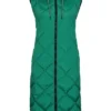 Ladies Very Long Hooded Quilted Waistcoat