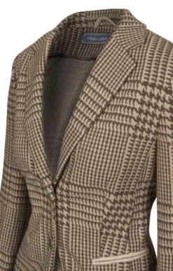Ladies Prince Of Wales Check Blazer 5 Ladies Prince Of Wales Check Blazer -House Of Bruar TS22806TAUPE 2