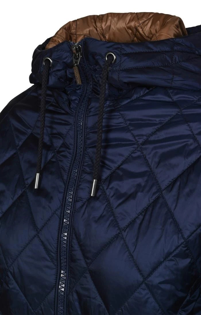 Ladies Hooded Quilted Drawstring Jacket 3 Ladies Hooded Quilted Drawstring Jacket - Image 3