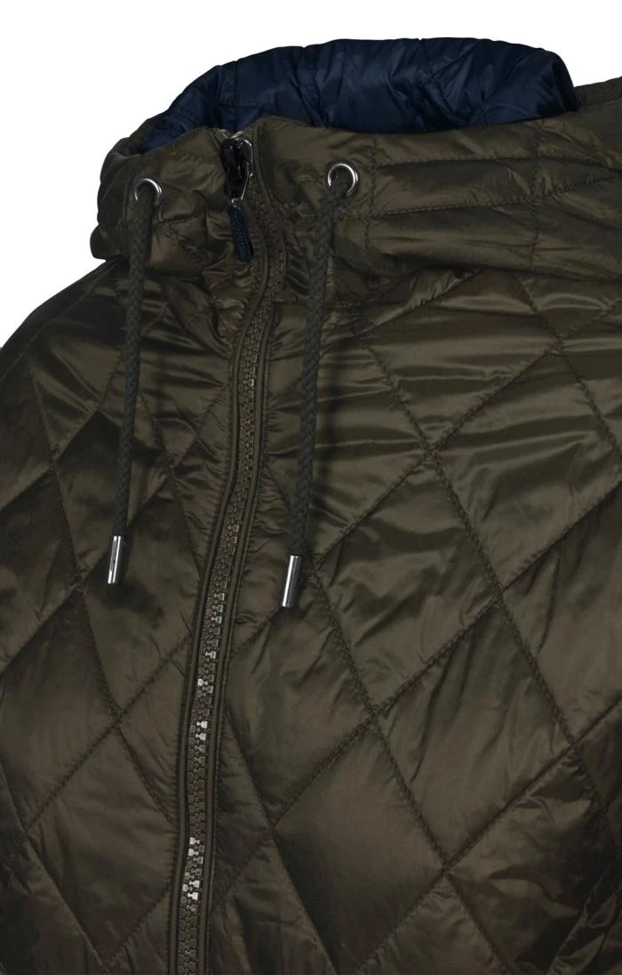 Ladies Hooded Quilted Drawstring Jacket 5 Ladies Hooded Quilted Drawstring Jacket - Image 5