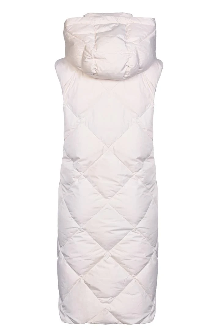 Ladies Long Hood Quilt Gilet 2 Ladies Long Hood Quilt Gilet - Image 2
