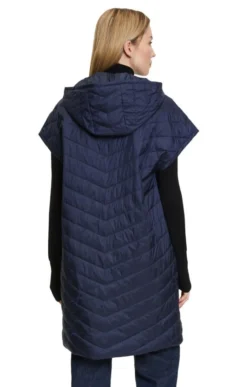Ladies Betty Barclay Oversized Quilted Waistcoat -House Of Bruar TS23103NAVY 1