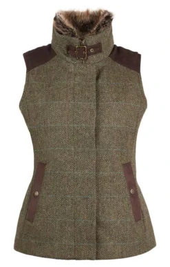 Ladies Barbour Alder Wool Gilet -House Of Bruar TS23332GARDENIABROWN 2