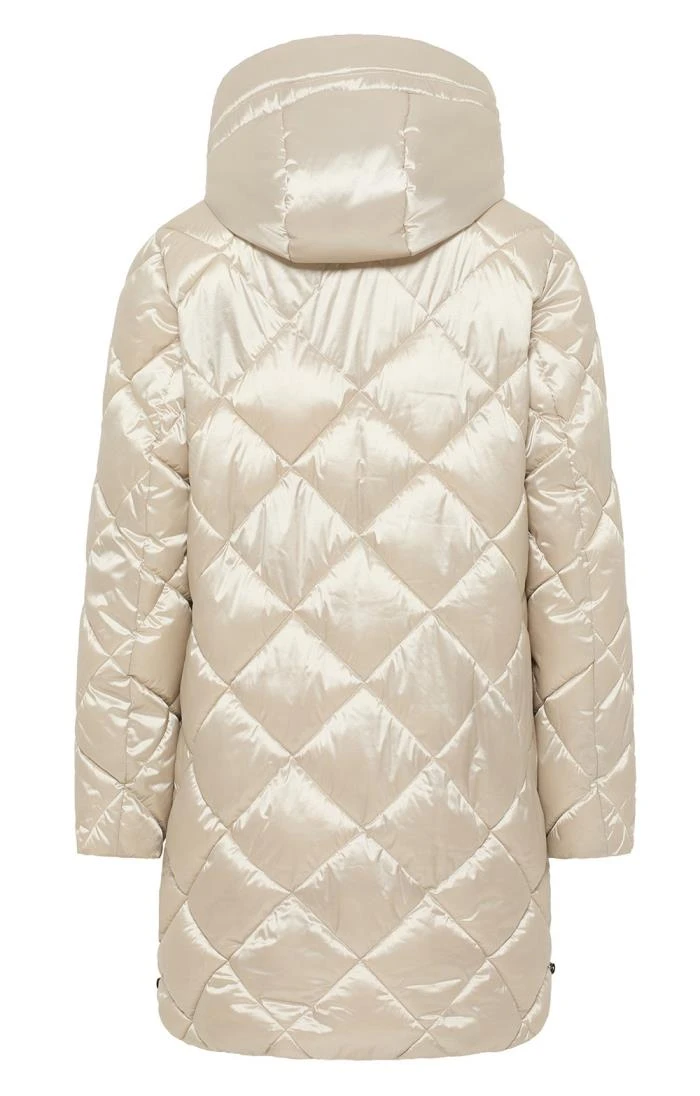Ladies Hooded Long Quilted Coat 2 Ladies Hooded Long Quilted Coat - Image 2