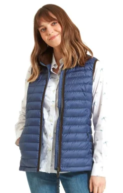 Ladies Schoffel Launde Down Gilet -House Of Bruar TS23515STONEBLUE 1