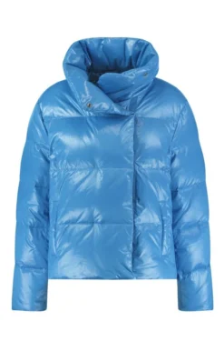 Ladies Gerry Weber Leather Effect Short Quilted Coat