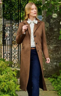 Single Breasted Full Length Cashmere Coat