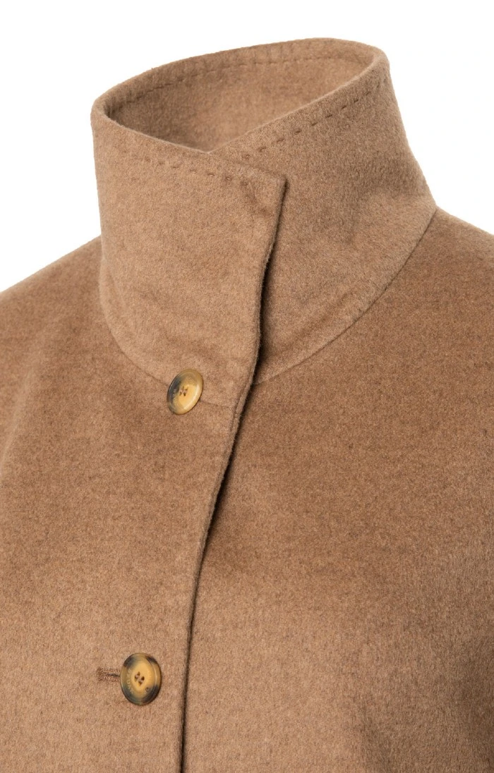 Short Funnel Cashmere Coat 4 Short Funnel Cashmere Coat - Image 4