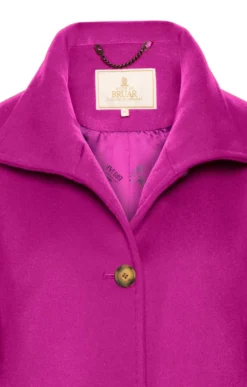 Short Funnel Cashmere Coat 25 Short Funnel Cashmere Coat -House Of Bruar TS25150FUCHSIA 2