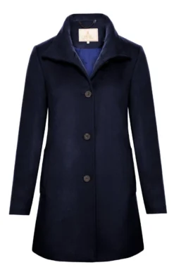 Short Funnel Cashmere Coat 27 Short Funnel Cashmere Coat -House Of Bruar TS25150NAVY 1