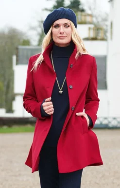 Short Funnel Cashmere Coat