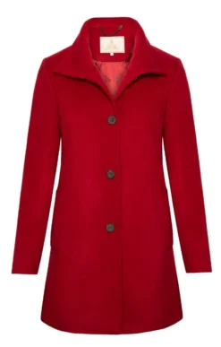 Short Funnel Cashmere Coat 32 Short Funnel Cashmere Coat -House Of Bruar TS25150RED 1