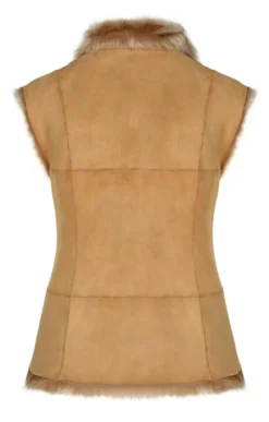 Ladies Lambskin Gilet -House Of Bruar TS26208HONEY 2
