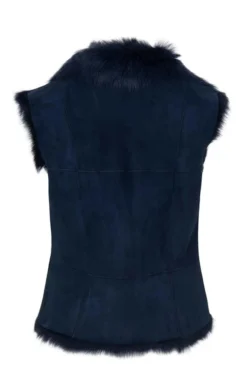 Ladies Lambskin Gilet -House Of Bruar TS26208NAVY 1