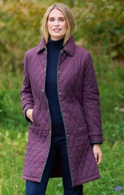 Ladies 3/4 Tipped Quilt Jacket