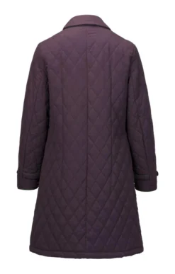 Ladies 3/4 Tipped Quilt Jacket -House Of Bruar TS30019PURPLE 2
