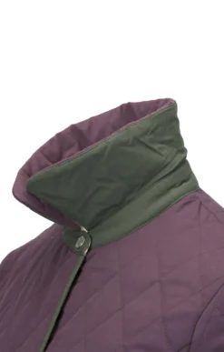 Ladies 3/4 Tipped Quilt Jacket -House Of Bruar TS30019PURPLE 3