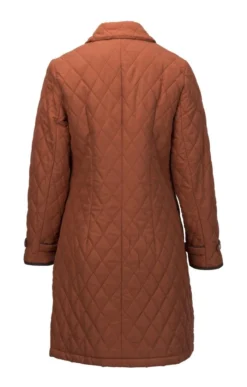 Ladies 3/4 Tipped Quilt Jacket -House Of Bruar TS30019RUSTBROWN 2