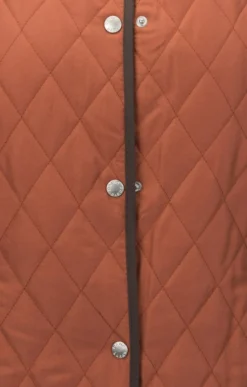 Ladies 3/4 Tipped Quilt Jacket -House Of Bruar TS30019RUSTBROWN 5