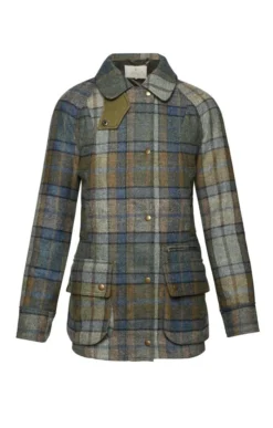 Ladies Tweed Shooting Coat -House Of Bruar TS30070DENIMFORESTCHK 1