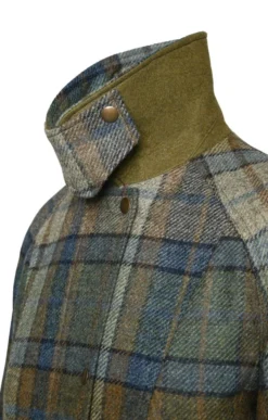 Ladies Tweed Shooting Coat -House Of Bruar TS30070DENIMFORESTCHK 3