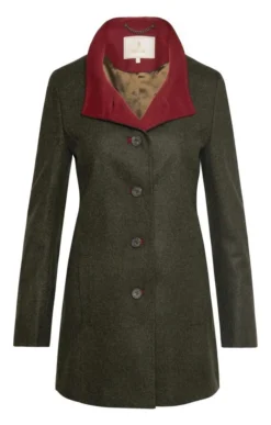 Ladies Trim Loden Coat 10 Ladies Trim Loden Coat -House Of Bruar TS30087LODENCLARET 1
