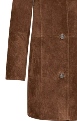 Long Suede Jacket -House Of Bruar TS31667MIDBROWN 4