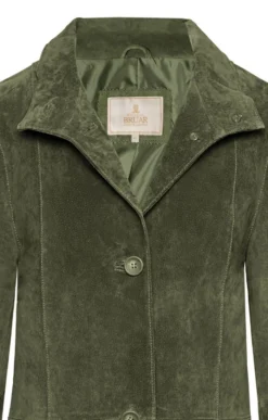 Long Suede Jacket -House Of Bruar TS31667OLIVE 2