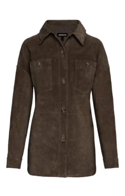 Ladies Suede Overshirt 15 Ladies Suede Overshirt -House Of Bruar TS31672MIDBROWN 1