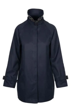 Ladies 3/4 Length Microfibre Raincoat 13 Ladies 3/4 Length Microfibre Raincoat -House Of Bruar TS40800NAVY 2